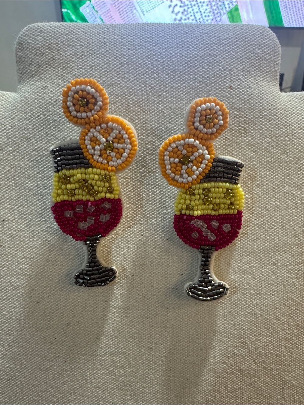 Torrid Beaded Cocktail Glass Earrings Multicolor